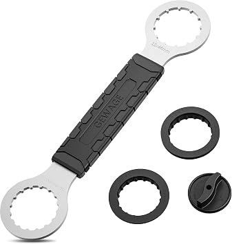 Bicycle Bottom Bracket Tool - Bottom Bracket Removal Install Tool Compatible with Shimano Hollowtech II/BB9000, BBR60,12X46MM - BB Remover with Crank cap wrench 12x46mm