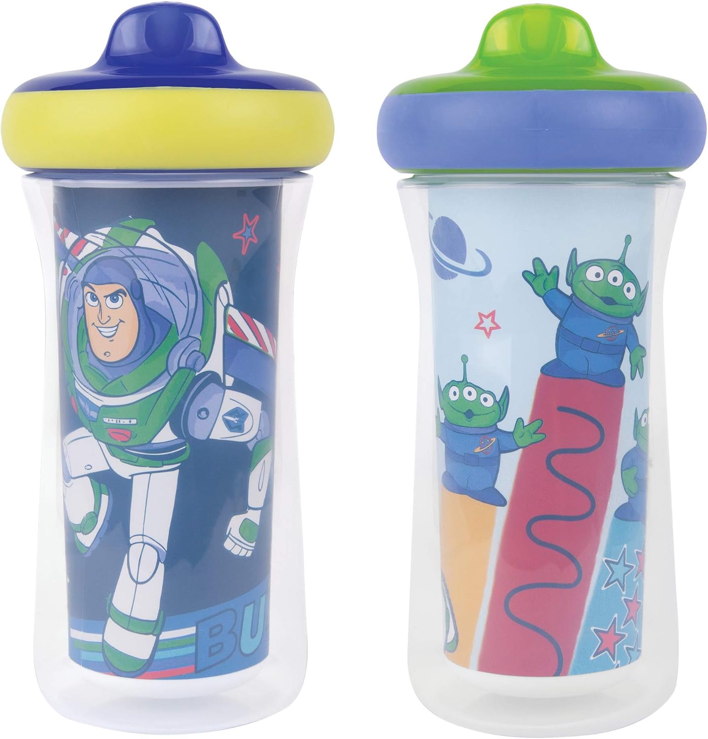 The First Years Disney/Pixar Toy Story Kids Insulated Sippy Cups – Dishwasher Safe Spill Proof Toddler Cups – Ages 12 Months and Up – 9 Ounces – 2 Count