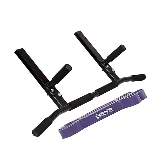 Iron Core Athletics Joist Mount Pull Up Bar - Heavy Duty Joist Mounted Pull-Up/Chin Up Bar