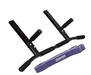 Joist Mount Pull Up Bar with Pull Up Assistance Bands - Commercial Gym Quality Pullup Bar with 41