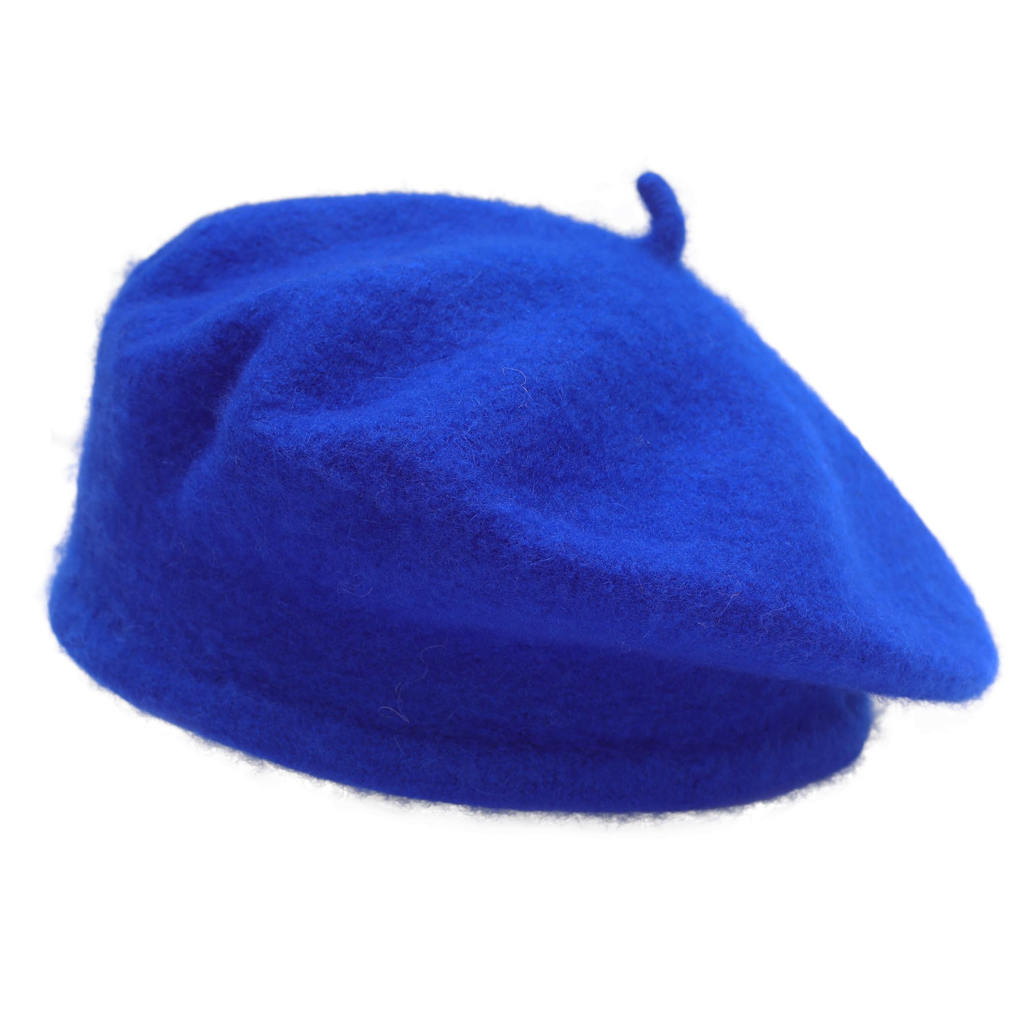 ZLYC Wool Kids Beret Hat Girls Solid Color Artist French Beret Cap(Fantasy Blue)