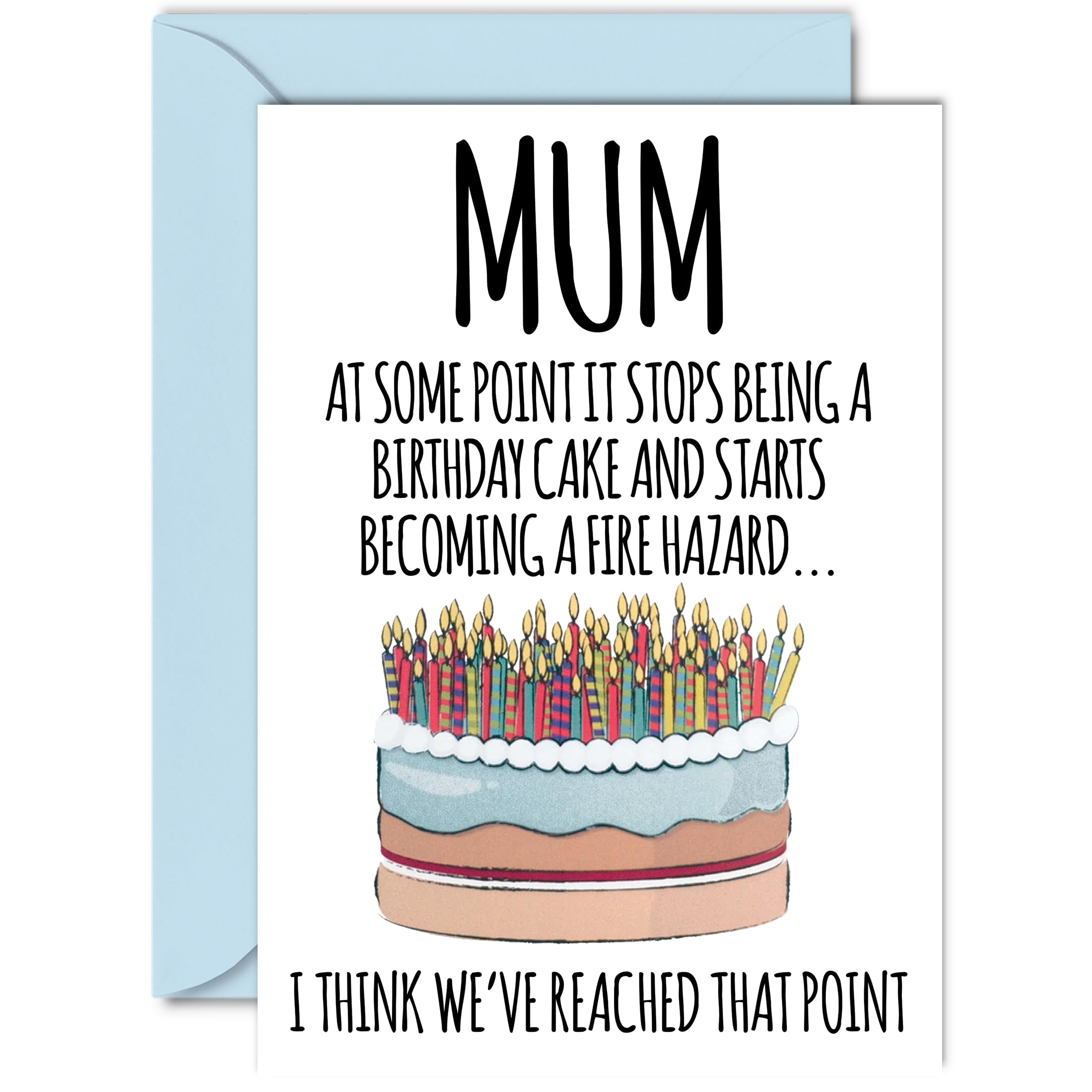 Funny Birthday Cards for Mum - Fire Hazard - Joke Rude Birthday Card for Mum from Son Daughter, Humour 40th 50th 60th 70th 80th Bday A5 Mummy Mama Greeting Cards