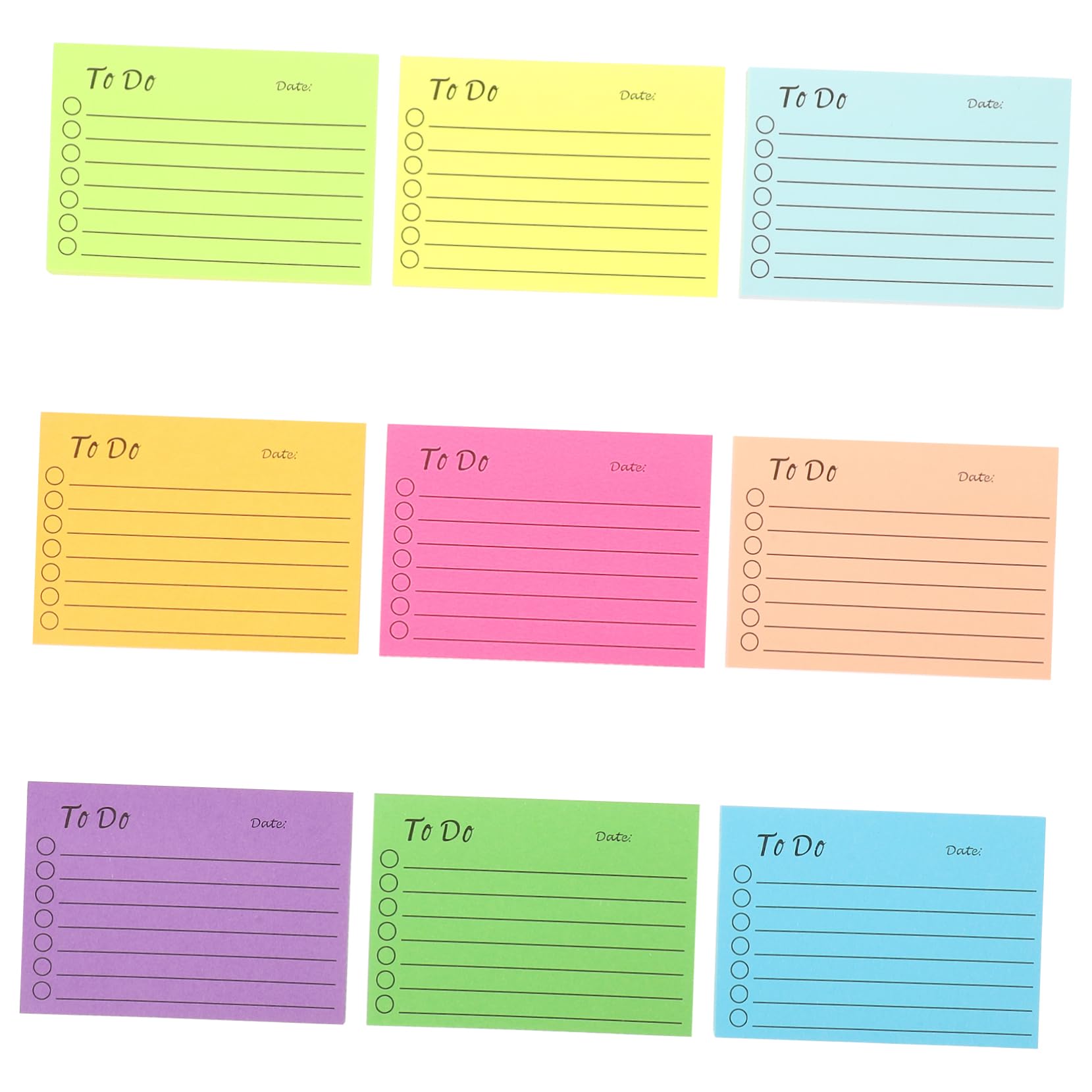 VILLCASE 27 Stk Fluoreszierende Haftnotizen Notizblöcke sticky notes book notepad stule Aufkleber für Postblöcke Zubehör beachten Aufkleber für Haushaltsnotizen Büro-Memo- Papier