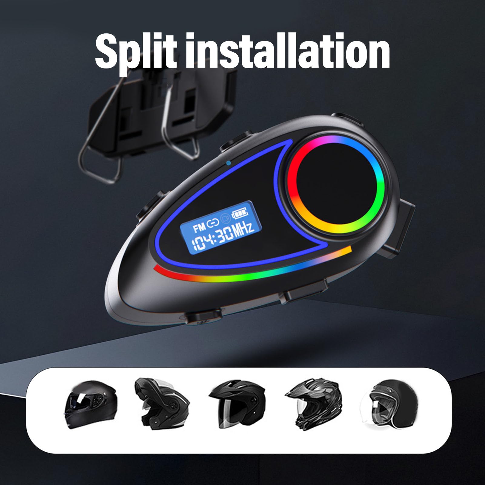 Tosuny Altoparlante Wireless per Casco Moto Bluetooth |Cuffie Impermeabili con Cancellazione del Rumore per lo Sci