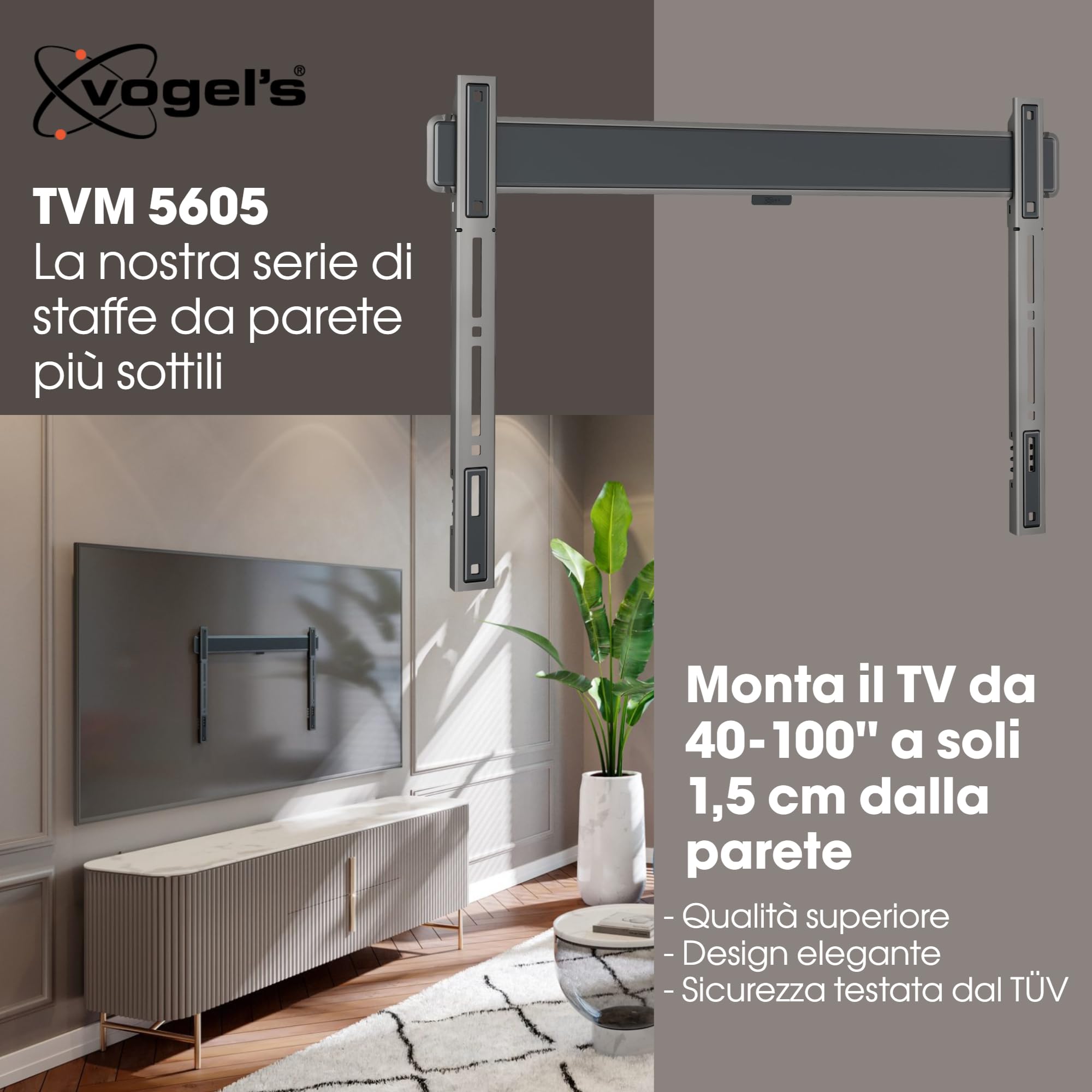 Supporto TV Vogel’s Elite 5605 Fisso Max 100 Kg - Dettaglio