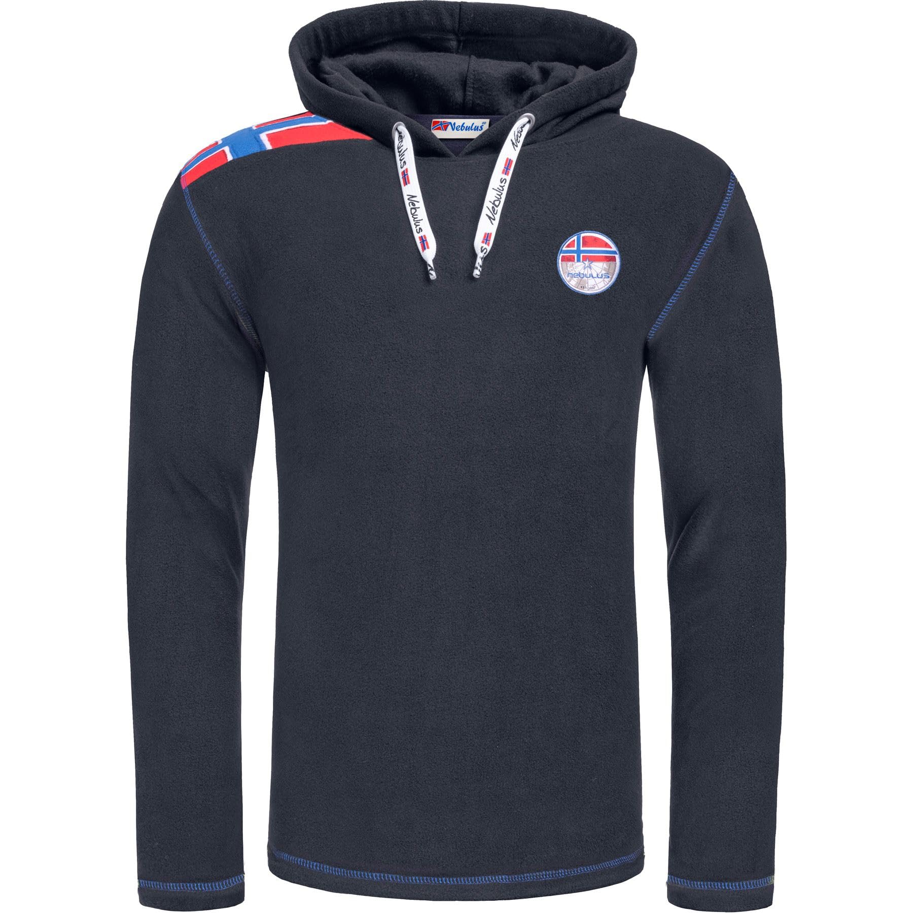 Nebulus Felpa con cappuccio da uomo in pile File, elegante maglione, cappuccio con coulisse