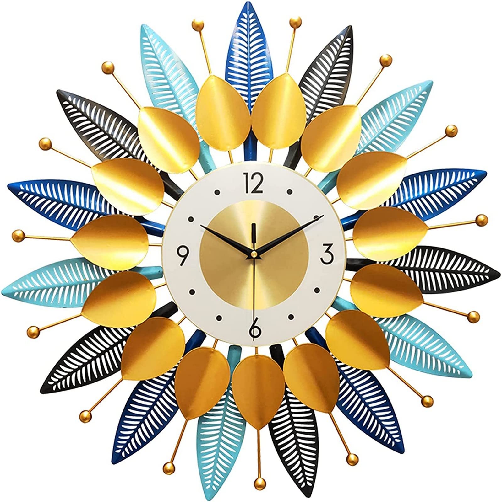 SaryEdge Wall Clock Art Simple Wall Clock 3D Metal Clocks, Silent Non Ticking Modern Large Quartz Clock Wall Watches for Bedroom,Kitchen,Living Room,70Cm Wall Decor Clock-A-70cm,A-,A-70cm