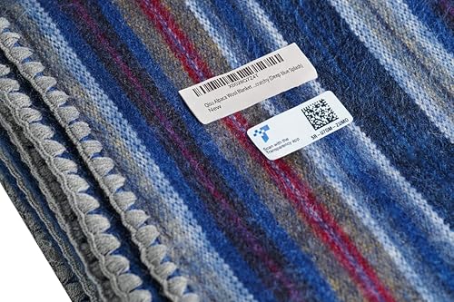 Miniatura 7 de Qisu - Manta de lana de alpaca, grande, hermosa, cálida, variada, 85 x 65 pulgadas, ultrasuave, hipoalergénica y transpirable, tela que no pica ni