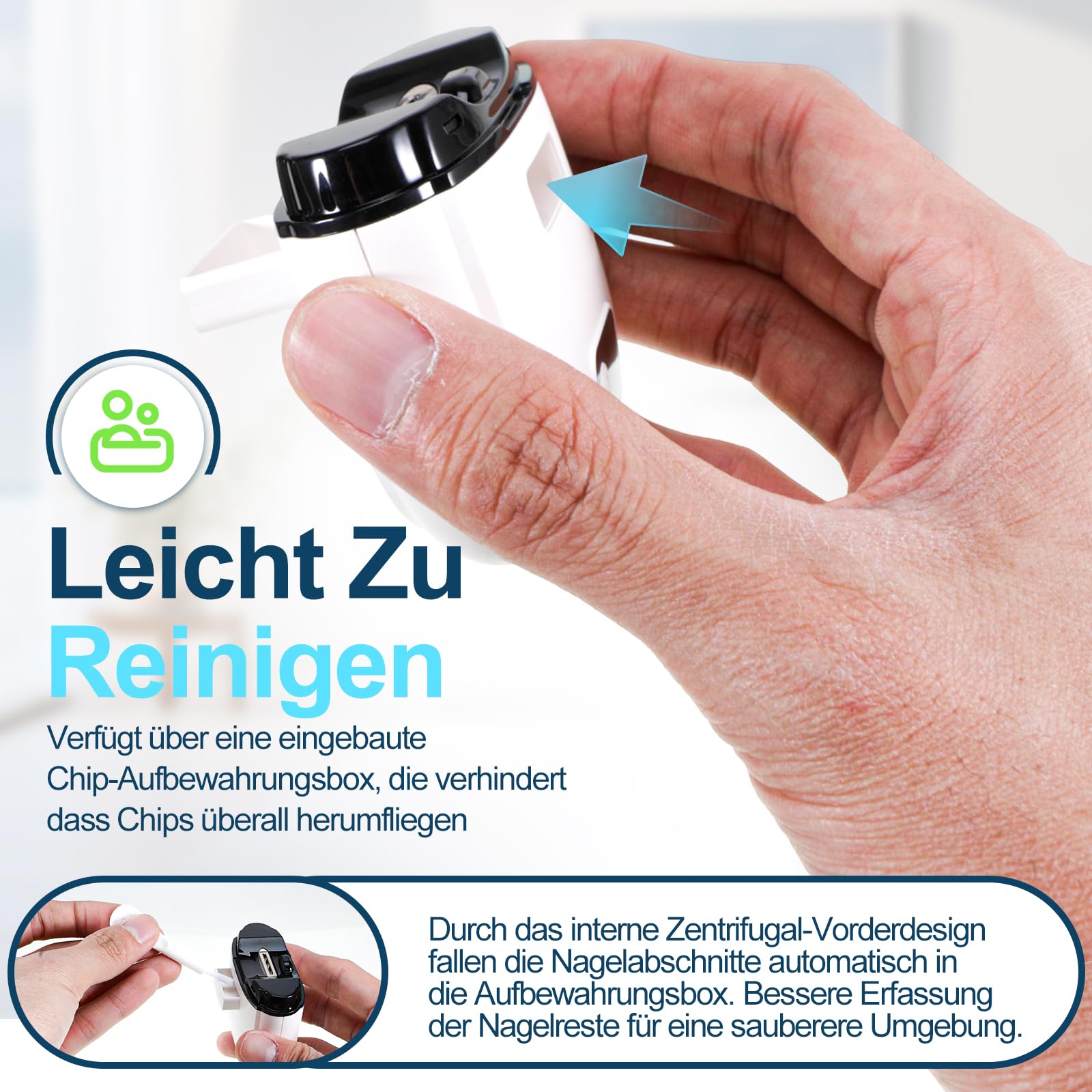 tlidfgeo Electric Nail Clippers, 3 in 1 Nail Trimmer & Nail Polisher, Fingernail Clippers, Portable Nail File - Image 4