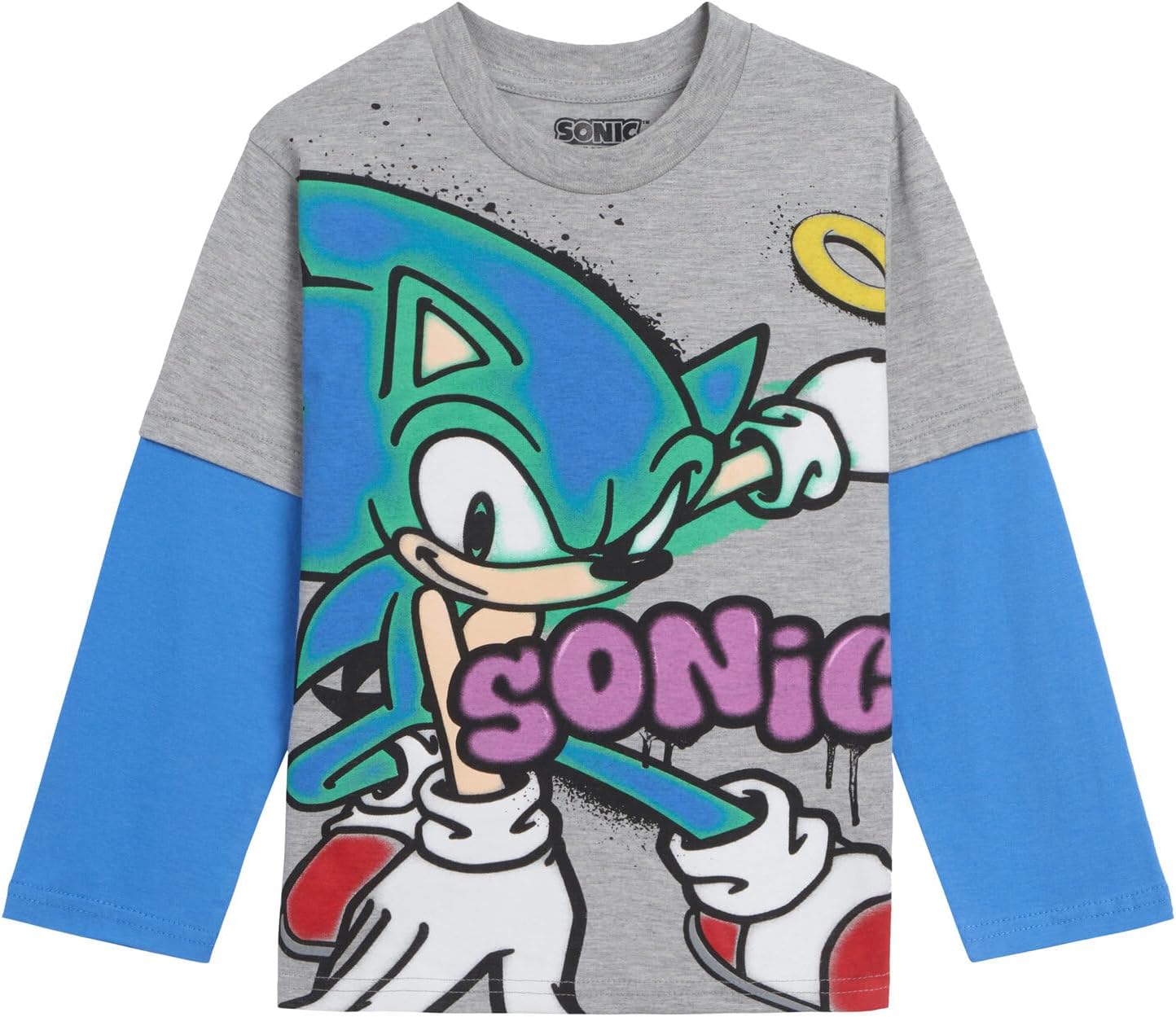 SEGA Sonic the Hedgehog T-Shirt and Fleece Pants Outfit Set Toddler to Big Kid Sizes (2T - 18-20) - Image 4