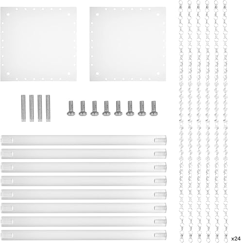 Miniatura 8 de Soporte de flores de columna de acrílico con cuentas de cristal de araña, 2 piezas de 31.5 pulgadas, jarrones altos de acrílico para centros de