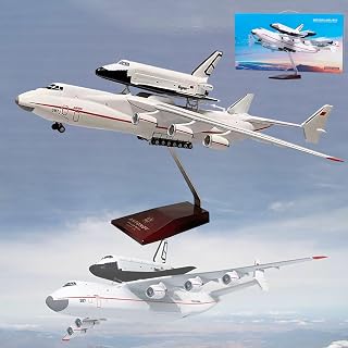16.5" 1: 200 Scale Antonov AN-225 Buran Model Jet Models Airplane Ukraine Mriya Transport Die-Cast Model Plane Resin Aircraft Model for Collection Ornament,B