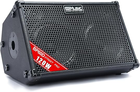 Coolmusic BP60D 120 W بطارية تعمل بالطاقة الصوتية الغيتار مكبر للصوت، المحمولة بلوتوث المتكلم مع تأثير تأخير جوقة تردد، 7 مدخلات