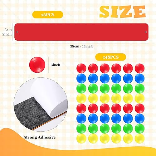 Miniatura 9 de Juego de 6 tiras magnéticas de hierro inoxidable sin marco para tablones de anuncios con 48 imanes coloridos para la oficina escolar plata negro