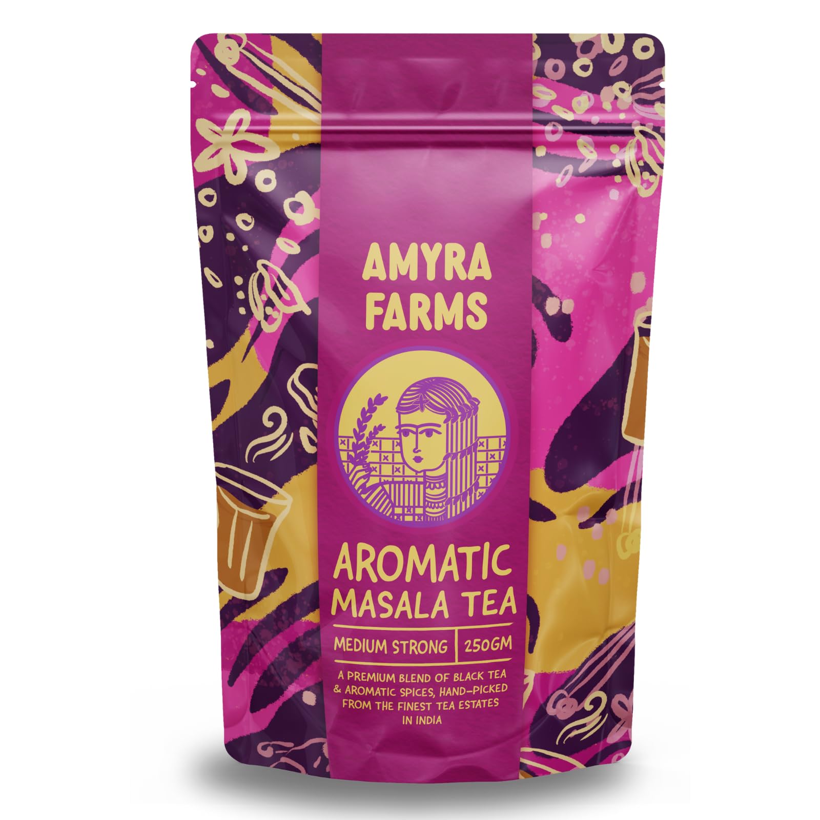 Amyra Farms Aromatic Masala Tea | Assam CTC Chai Patti Blend With Spices Including Ginger, Cardamom, Cinnamon, Black Pepper, Lemongrass and Clove | 250G (B0CVQYPWJR) Amazon Price History, Amazon Price Tracker