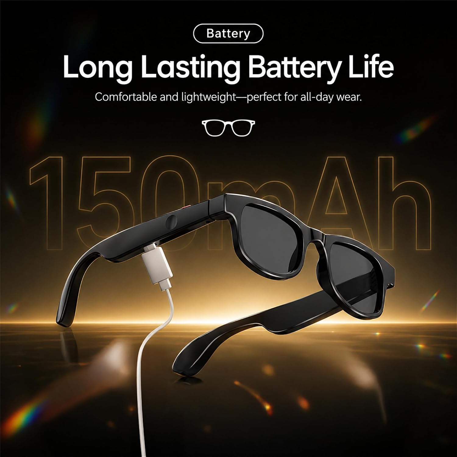 FEISEDY AI Smart Glasses with AI Assistant for Travel & Daily Use B0476