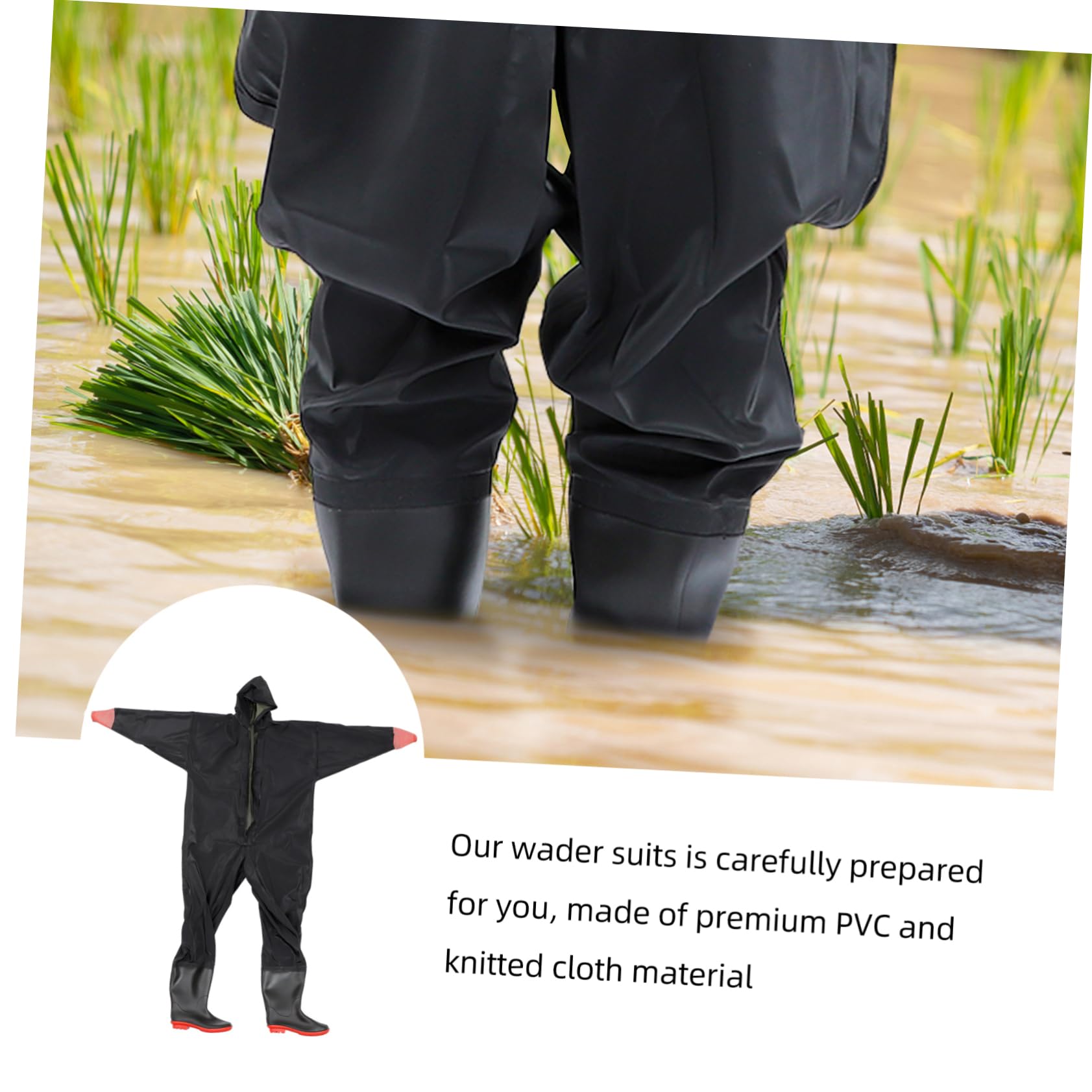 BESPORTBLE Pantalones De Pesca Traje De Botas De Neopreno Botas De Pesca para Hombres Pesca Trajes De Pantalones Trajes De Pesca Botas De Neopreno para Hombres PVC Overoles Ave Zancuda