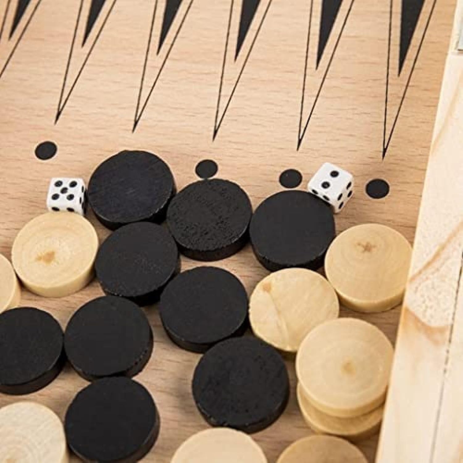 Set di Scacchiera, Set di Scacchi, Scacchiera Pieghevole in Legno, Gioco da Tavolo 3 in 1 per Adulti E Bambini, 11.4 * 11.4inch