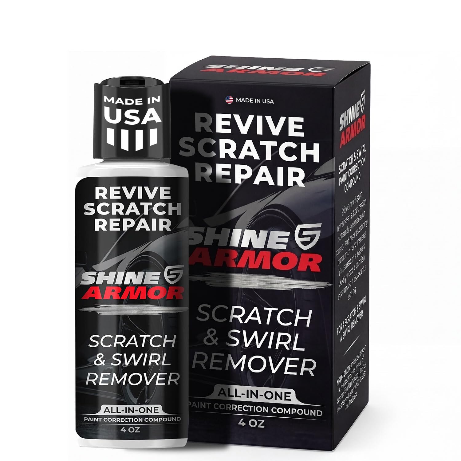 SHINE ARMOR Car Scratch Remover Repair Protection & Swirl Remover Polish 4oz