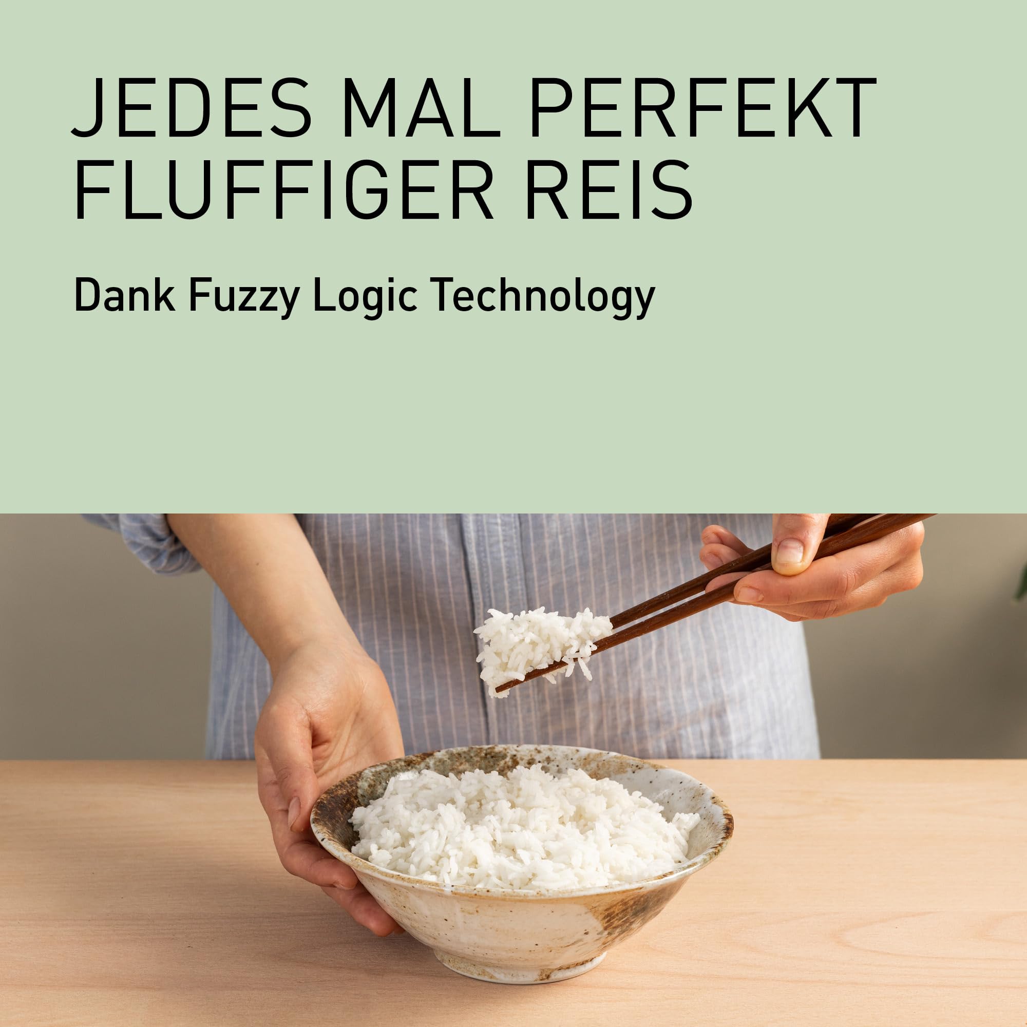 Panasonic SR-DA152WXE Automatischer Reiskocher mit Dampfgarer, 1,5 Liter (8 Tassen), Fuzzy-Logik, Wasserverhältnisanzeige, BPA-frei, Warmhalten, Startverzögerung, spülmaschinengeeignete Teile, weiß