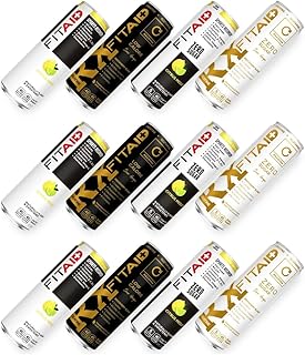 FITAID Post-Workout Recovery Drink Variety Sampler Pack, No Artificial Flavors or Sweeteners, 100% Clean, Vegan, Gluten-Free, Keto-Friendly, Paleo Friendly, 4 Flavors (Pack of 12)