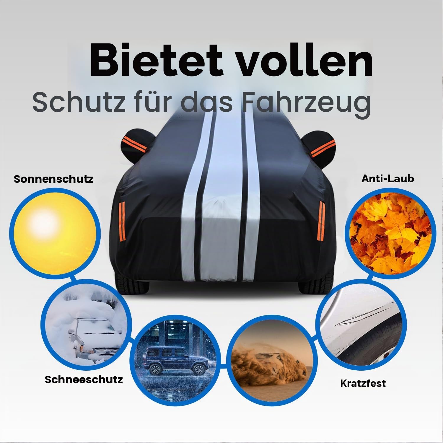 Cowtcver Autoabdeckung Wasserdicht Atmungsaktiv Passend für Audi A3/S3/RS3 Sportback/Allstreet 1996-2026, Vollgarage Autoplane für Sonne Regen Staub Schutz, Auto Abdeckplane Abdeckung.