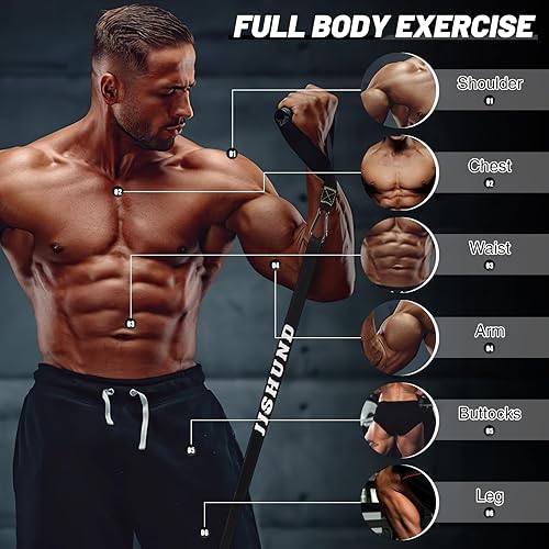 Miniatura 4 de Juego de bandas de resistencia, 4 bandas de asistencia para dominadas, bandas de ejercicio de látex para hombres y mujeres, bandas de entrenamiento