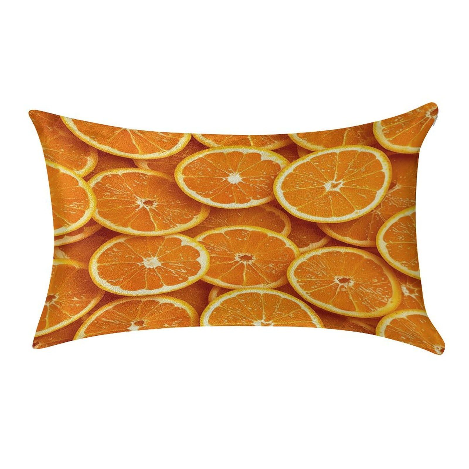 Fekiloot Style Orange Slices Pillow Covers Home Decor Pillow Cases