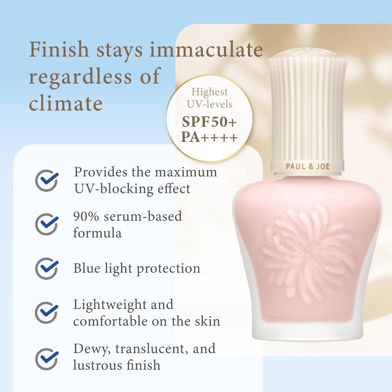 PAUL & JOE Protecting Foundation Primer N 00, 30ml (SPF50+ PA++++), Light Pink, 30 ml (Pack of 1) - Image 3