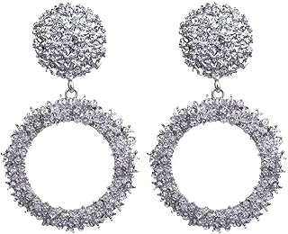 Pendientes De Plata Para Mujeres, Pendientes Grandes, Pendientes Mate Exagerados Para Mujer, Pendientes De Metal, Color Dorado, Plateado, Negro, Amarillo, Rojo, Joyería Creativa Regalo De Cumpleaños