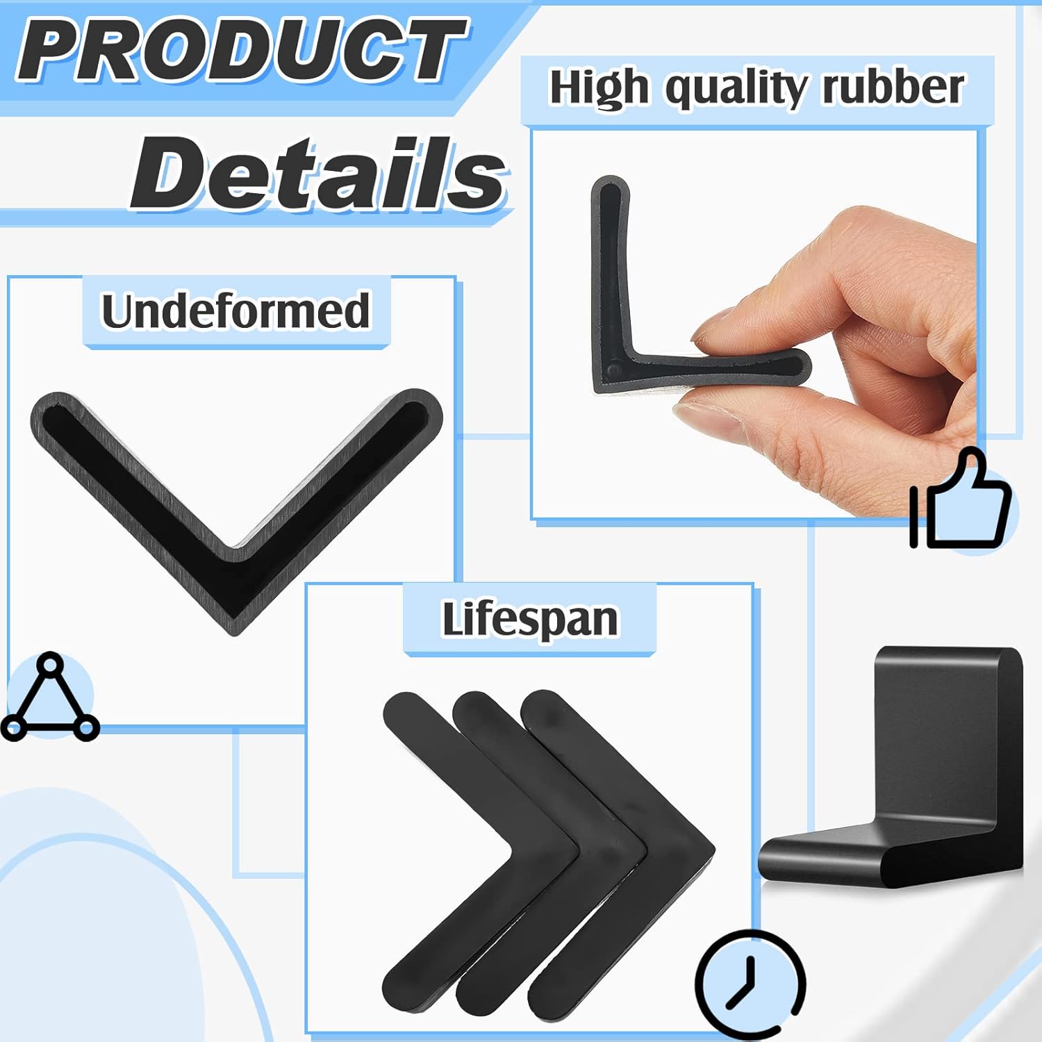 Pcs Inch Bed Frame End Caps Rubber Angle Brunei Ubuy