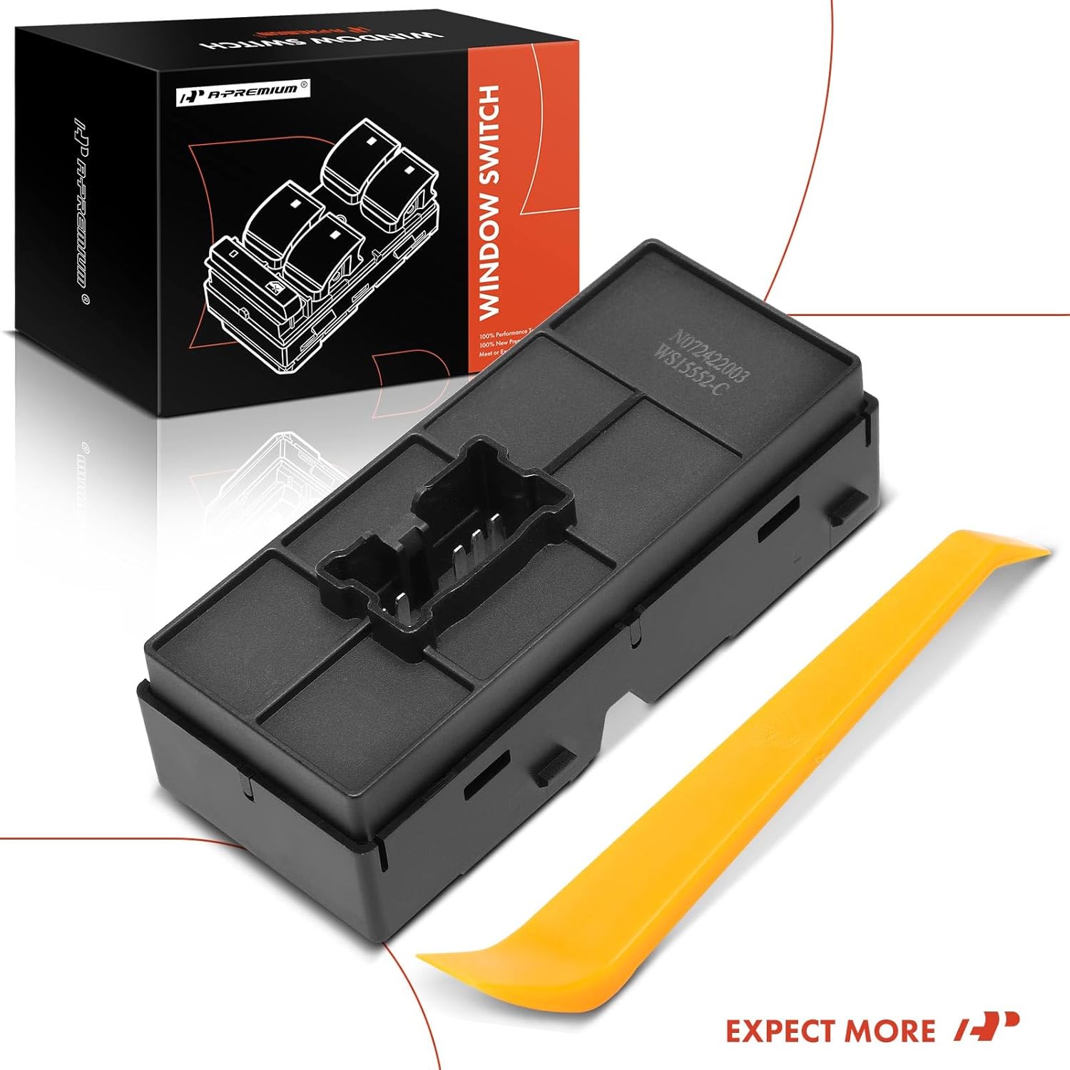 A-Premium Power Window Switch Compatible with Nissan Maxima 2016-2022, Front Right Passenger Side