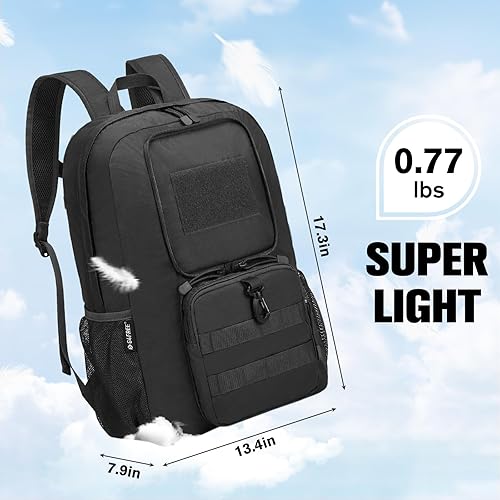 Miniatura 2 de G4Free Mochila ligera plegable de 30L para viajes de senderismo, mochila plegable resistente al agua para hombres y mujeres, Negro -, 30 L