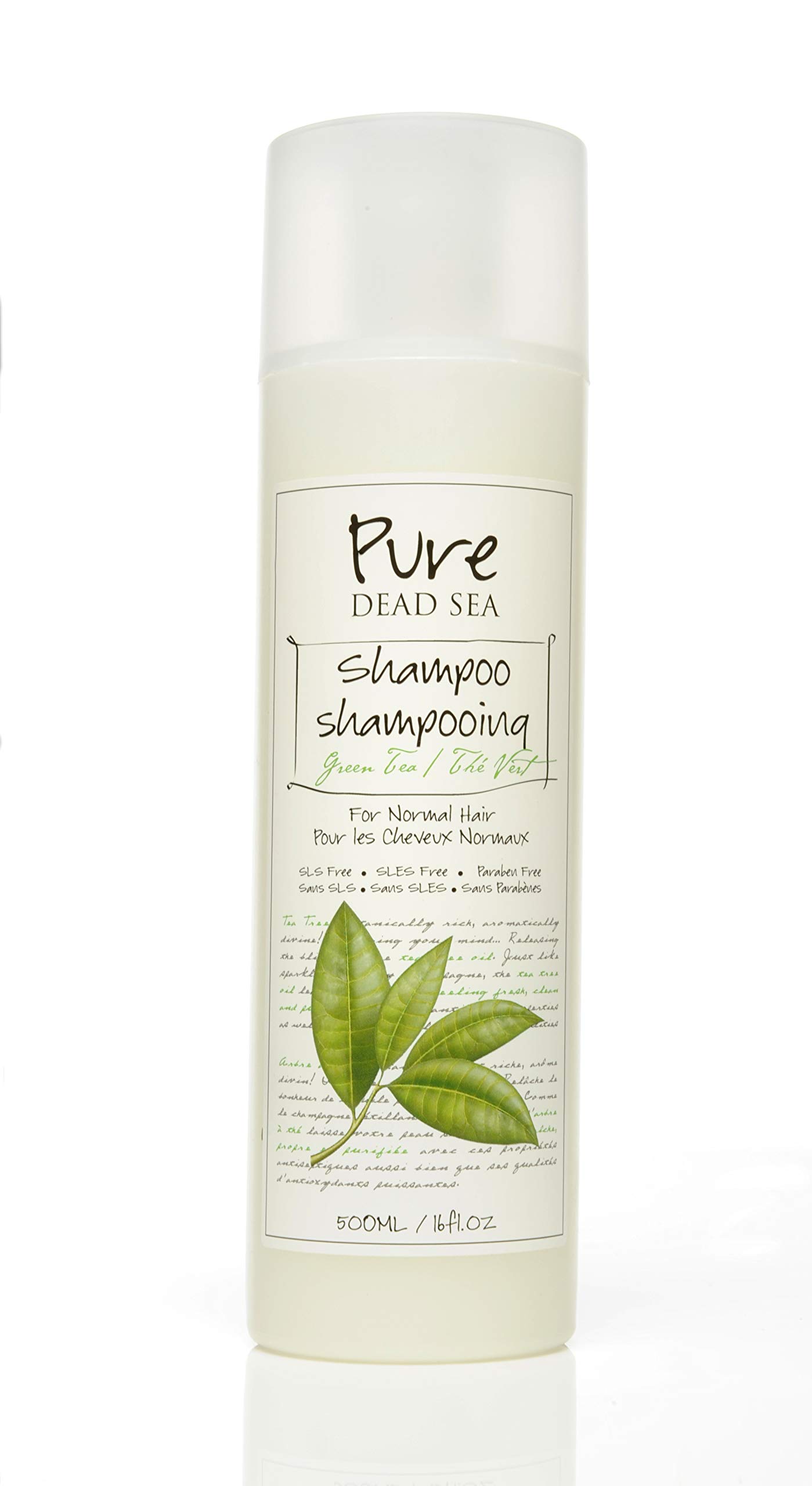 Natural Organic Shampoo 500ml with 5 types of seaweeds. It is suitable for normal hair for daily use. (Green Tea)
