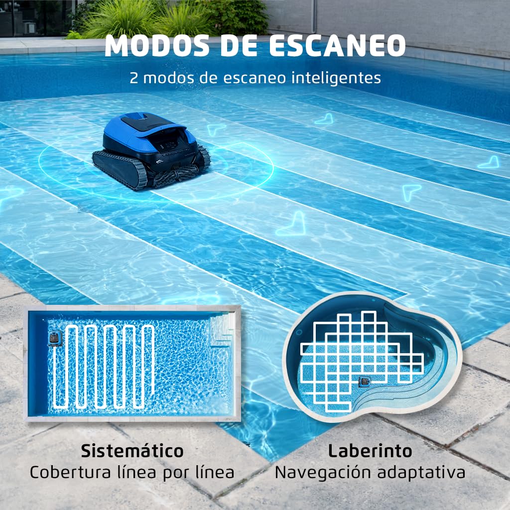 Dolphin (New) Nautilus EON 100 Robot Piscina Limpiafondos Paredes, Limpieza de Línea de Flotación y Escaleras, Control por la App, Filtración Fina, Limpieza UltraRun, Navegación Inteligente