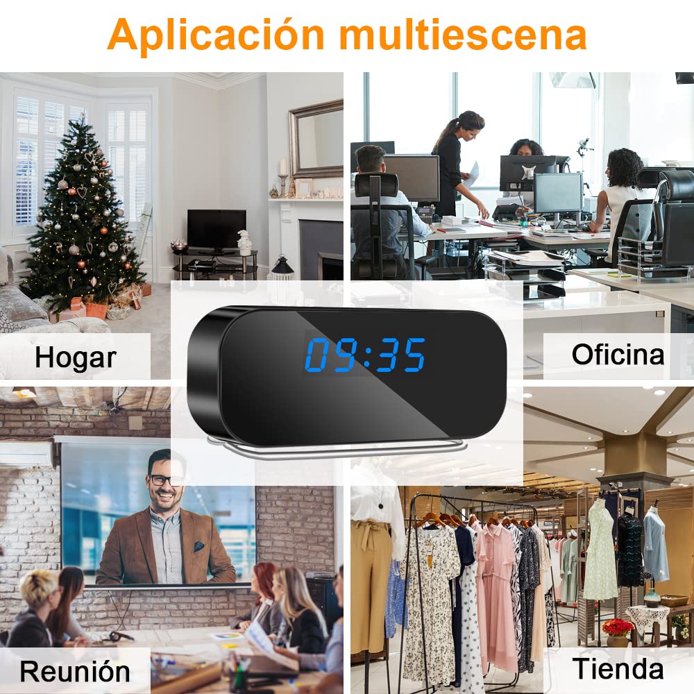 TANGMI Reloj Camara Espia 1080P HD WiFi 5G | Vision Nocturna, Deteccion Movimiento, Gran Angular 120°, Grabacion Bucle, SD 128GB