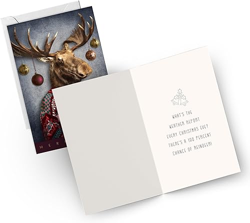 Miniatura 2 de easykart labels 18 divertidas tarjetas de Navidad con sobre, tamaño grande de 6.75 x 4.5 pulgadas para amigos, familiares y seres queridos