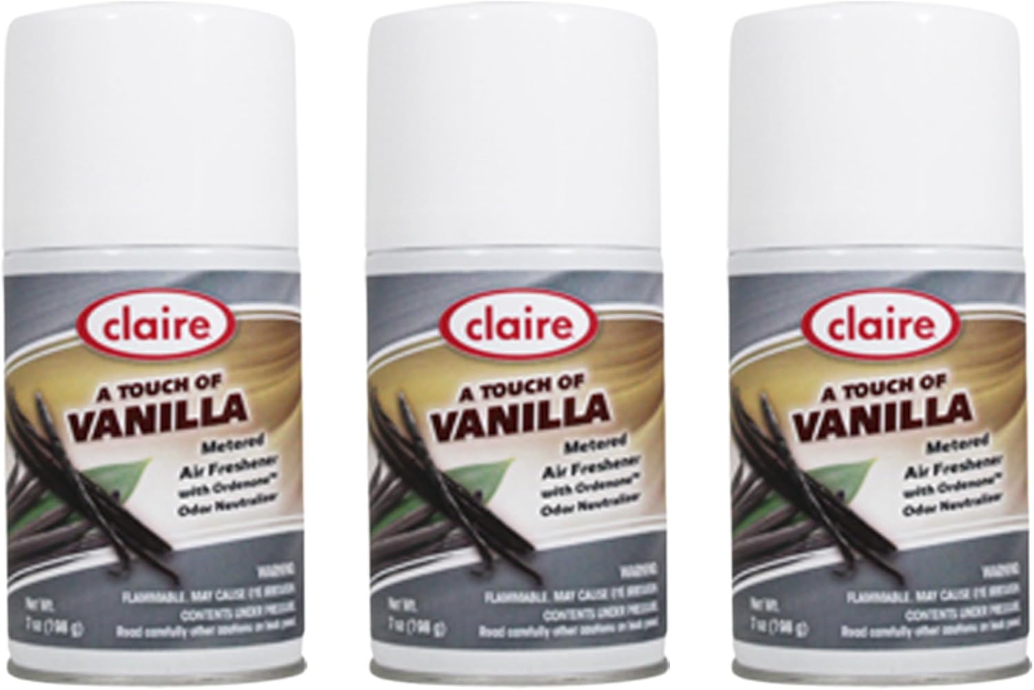 Claire CL108 A Touch of Vanilla Metered Air Freshener; 7 Oz. Net Wt, (3 Pack)