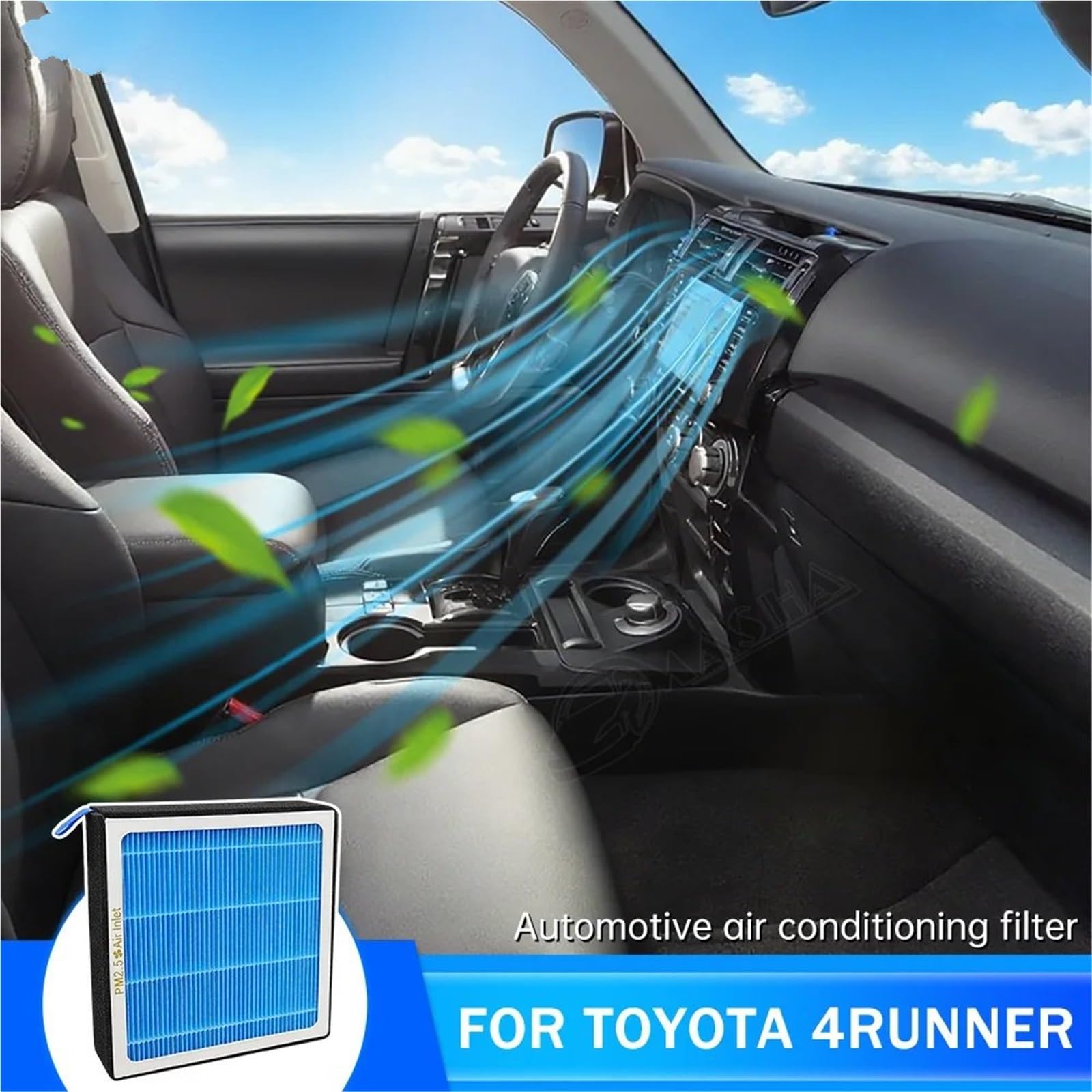 Adatto per Toyota 4Runner 2010-2024 Kit di sostituzione dell'elemento filtrante del condizionatore d'aria con filtro dell'aria a carbone attivo HEPA Filtro Abitacolo ai Carboni Attivi Aria Abitacolo