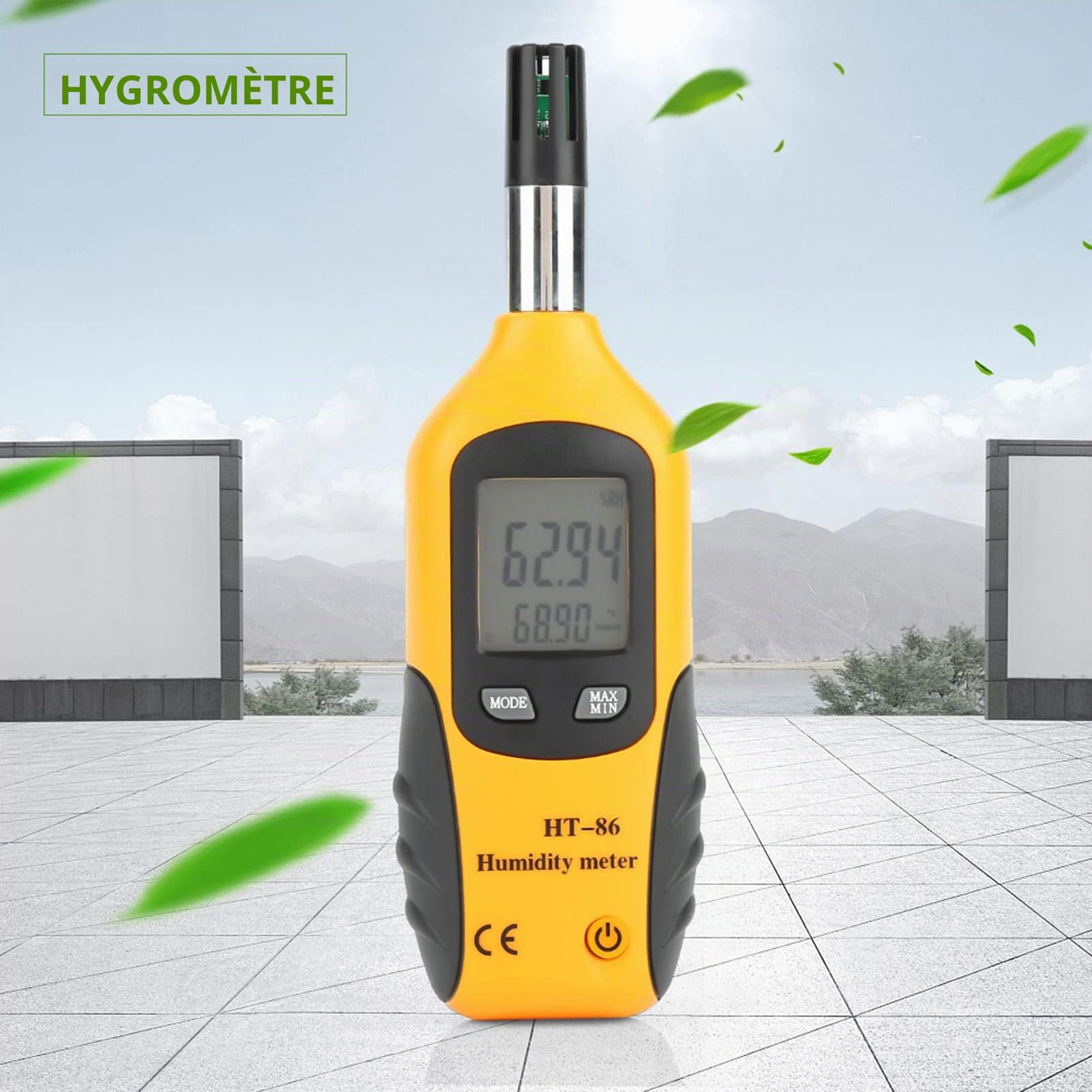 Thermomètre d'humidité D'air Thermomètre Numérique Intérieur instantané Hygromètre, Test de Rosée et Compteur de Température de Point de Mesure