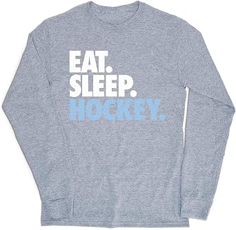 ChalkTalkSPORTS Hockey Long Sleeve Shirt - Eat Sleep - Youth & Adult