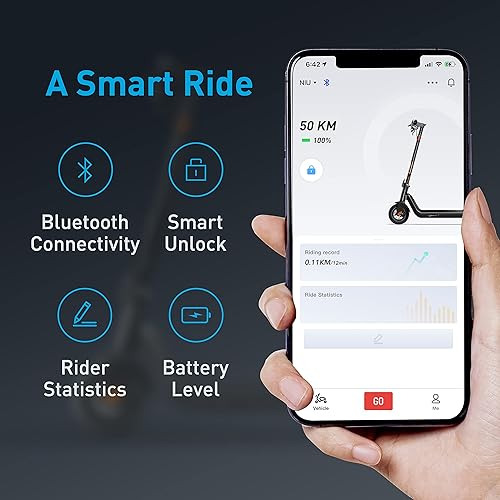 Miniatura 8 de NIU Electric Scooter for Adults 500W-900W Max Power. 15-41 Miles Long Range Self-HealingTubeless Tires, Portable & Folding, UL Certified
