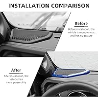 Vista 2 de Para JL - 4 piezas de cubierta de altavoz de pilar A, ajuste de audio para altavoz de techo, compatible con Jeep Wrangler JL JLU y Gladiator JT Azul