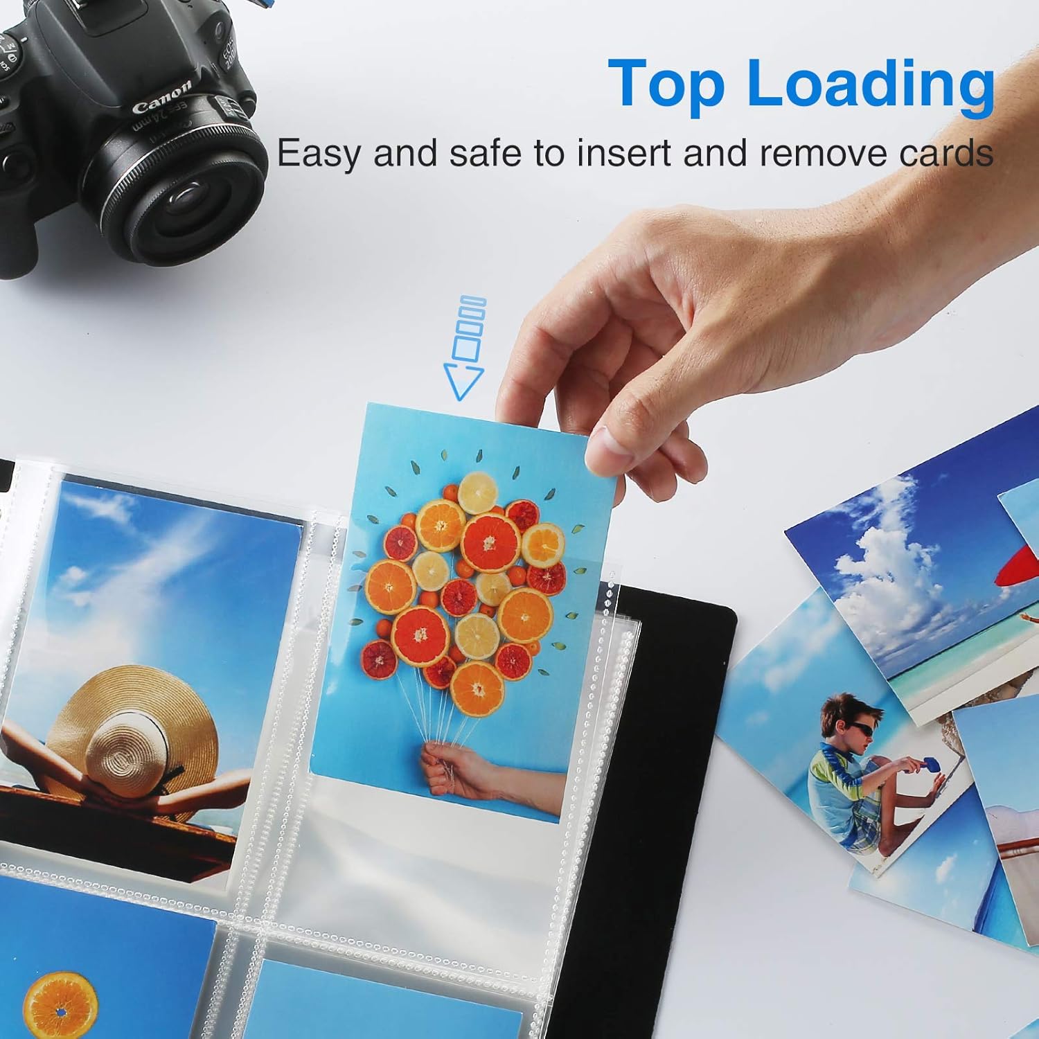 Sooez 30 Pack Heavy Duty Photo Page Protector (3.5x5, 240 Photos), Plastic Clear Photo Album Sleeves for 3-Ring Binder, Four Pockets Per Page Top Loading, Double-Sided : Office Products