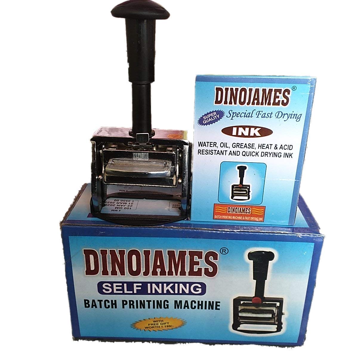 Dinojames Batch Printing Machine/Mini Printer -Letter Size, 2.5mm (4 Lines) GRooved (B08FK7BD4K) Amazon Price History, Amazon Price Tracker