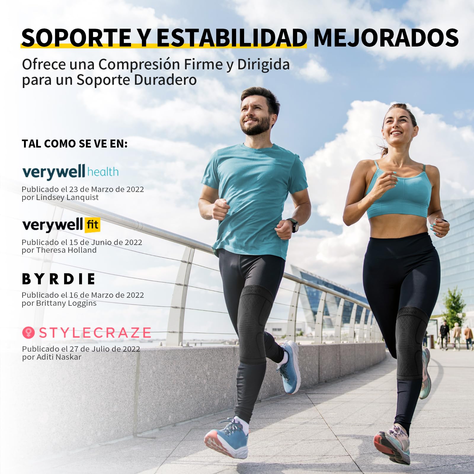 CAMBIVO 2Pcs Rodilleras Gym de Compresion, Rodilleras Menisco y Ligamento, Rodillera Transpirable y Antideslizante para Gym, Voleibol, Baloncesto, Correr, Bicicleta, Unisex