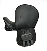 Synthetic Leather General Purpose Comfortable Horse Saddle 16 Inch Cushioned Seat Black