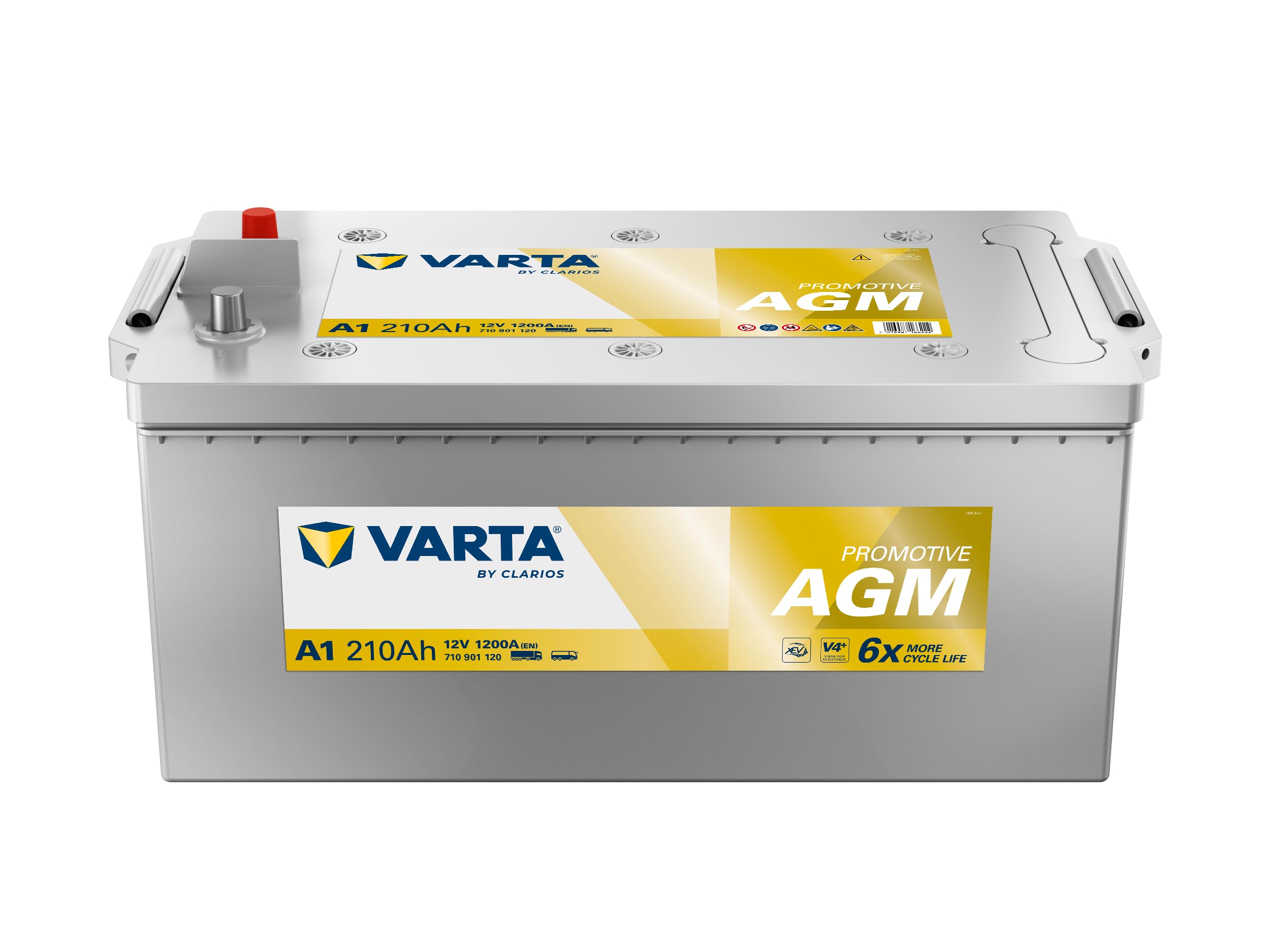 Batterie VARTA ProMotive AGM A1-12V 210Ah 1200A - 710901120 - Pour camions avec besoins énergétiques élevés