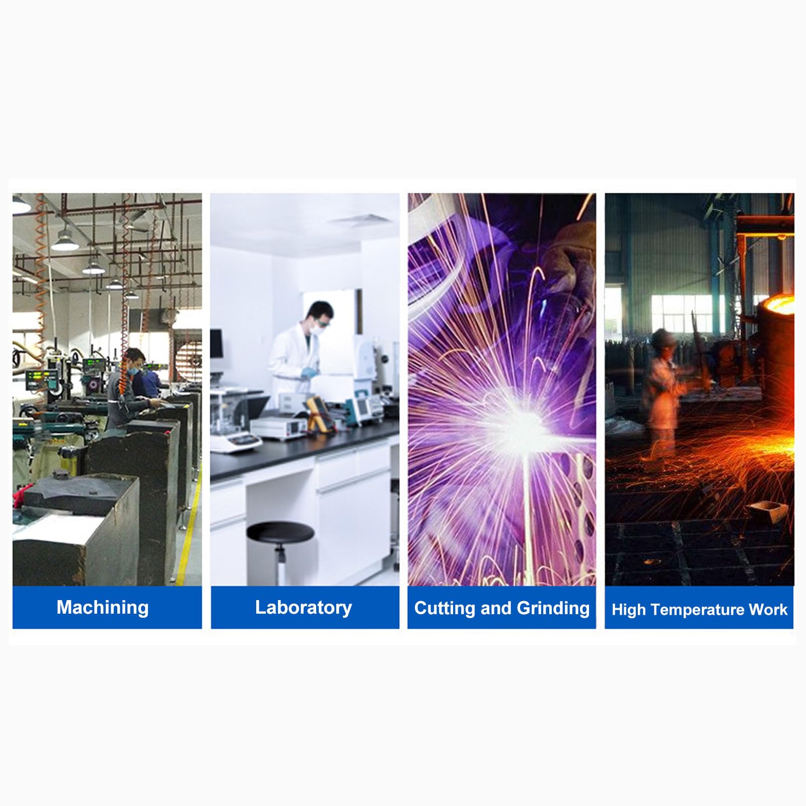 GOTOTOP Heat Resistant Welding Gloves, Aluminum Foil Welding Gloves Insulated Fire Retardant Gloves, Suitable for Metal Casting, High Temperature Workshops, Anti Scald and Anti Spray Scald