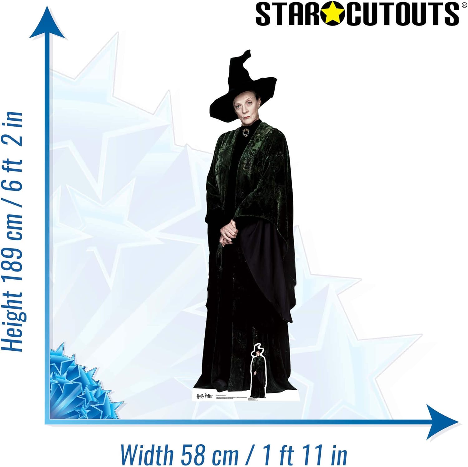 STAR CUTOUTS SC1084 Professor McGonagall Lifesize Cardboard Cutout - Harry Potter Party Theme 189 cm Tall